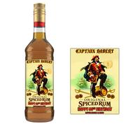 Personalised Customised Birthday Anniversary Sticker Bottle Label for Captain Morgan Spiced Rum