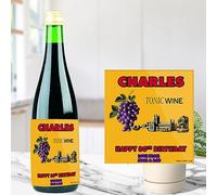 Personalised Customised Bottle Label Sticker for Buckfast Tonic Wine Birthday, Anniversary, Christmas