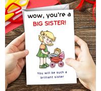Personalised Customised Card For Congratulations on Becoming A Big Sister (#036)