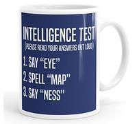 Personalised Customised Intelligence Test Eye Map Ness Funny Mug Tea Cup Coffee Custom Message