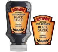 Personalised Customised Yellow Bottle Label Sticker for Heinz Black Garlic Mayo 220ml