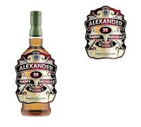 Personalised Customized Bottle Label Sticker for Chivas Regal Whisky Birthday Anniversary Christmas