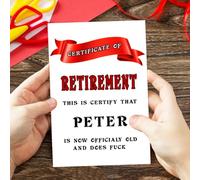 Personalised customized Funny Retirement Card For Congratulations Retiring Men (#086)