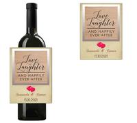 Personalised Customized Label Sticker Wine Bottle Wedding Engagement Anniversary