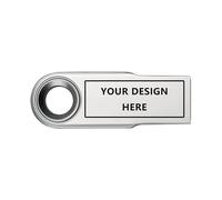 Personalised Customized USB Flash Drive, Metal Creative USB Flash Drive, Engraved USB Flash Drive Sleek Metal Casing, Design Your Own Engraving Text/Logo/Photo (B, 64, GB)