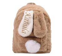 Personalised Cute Backpack For Kids, Personalised School Backpack, Toddler Backpack For Girls, Mini Travel Bag For Children, Girl Gift Backpack For PE, After School, Club And Nursery(Khaki)