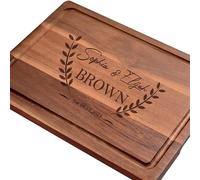 Personalised Cutting Board, Custom Engraved Wood Charcuterie Board - Best Present for Wedding, Bridal Shower, Engagement, Anniversary, Housewarming, Gift Idea for Couples Bride, Parent, Family