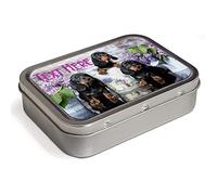 Personalised Dachshund 2oz Tobacco Tin | Baccy Storage | Pill Box | Cigarette Rolling Stash Can Pet KS169