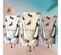 Personalised Dachshund Towel, Custom Name & Colour Bath or Beach Towel, Cute Sausage Dog Gift, Wiener Dog Lover Accessory, Pet Design Bathroom or Pool Towel