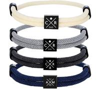 Personalised Dad Bracelet - Adjustable Rope Men's Bracelets, Custom Name Memory Bracelets for Loss Loved One, Engraved Braided Bracelet for Men & Women, Fathers Day Gift for Dad, Partner