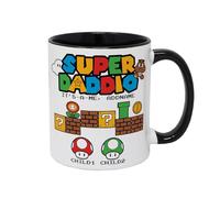 Personalised Dad Gamer Mug - Superdad Ceramic Coffee Mug for Father’s Day - 11oz White Mug - UK Handmade Gift
