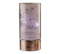 Personalised Dad Memorial In Loving Memory Led Lamp With Dandelions