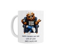 Personalised Dad Mug, #1 Bear Man, Myth, Legend Design, Gift for Dad, Birthday, Christmas, Father's Day, Ceramic