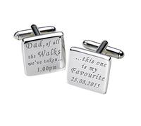 Personalised "Dad, of all the Walks" Cufflinks - Square