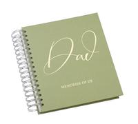 Personalised Dad Photo Album, Large Size, Multiple Colors, Holds 6x4 and 5x7 Photos (Olive, 5 x 7 Inch)