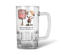 Personalised Dad Pint Glass Tankard Beer Mug, Cheers to the Old Man Design, Gift for Dad, Birthday, Christmas, Father's Day, Dishwasher Safe