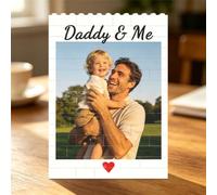 Personalised Daddy & Me Photo Frame Brick Puzzle Funny Building Block Puzzle Sign Desktop Keepsake Decor Gift Dad Grandpa Family Father's Day Birthday Xmas (S 08)