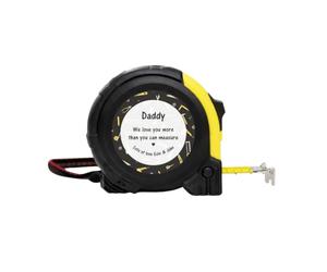 Personalised Daddy Tape Measure - 5 Metre Steel Measuring Tape, “If My Daddy Can’t Fix It No One Can” Toolbox Design, Custom Father’s Day Birthday DIY Gift for Dad