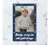 Personalised Daddy Wallet Card - Custom Photo Keepsake for Father's Day, Birthday, or Special Occasion - Aluminium Wallet Insert