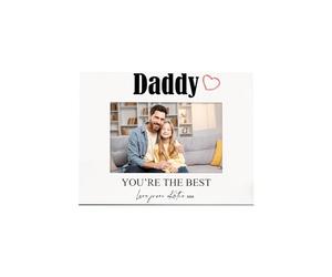 Personalised Daddy You're The Best White Photo Frame Gift For Dad