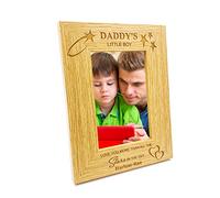 Personalised Daddy's Little Boy Photo Frame Gift Portrait (4 x 6 Inch)