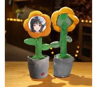 Personalised Dancing & Singing Flower, Custom Photo Face Interactive Floral Accent, Personalized Singing Dancing Sunflower with Your Face, Personalised Gift for Birthdays & Festivals (Orange)
