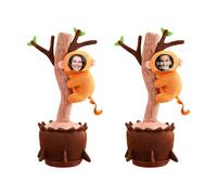 Personalised Dancing Talking Sunflower Toy,Dancing Flower with Custom Face,Repeats What You Say Sings Mimicks Records 50 Songs Funny Toys,Plush Toy Gifts for Festival (Rechargeable - Tree Climbing)