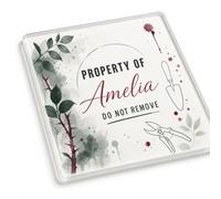 Personalised Dark Humour Gardening Coaster Funny Garden Gift