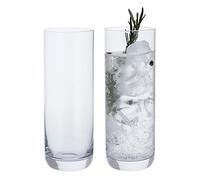 Personalised Dartington Pair of Clear Slim Gin Highball Glasses - Add Your Own Message