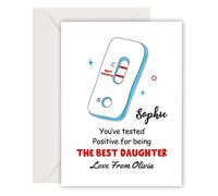 Personalised Daughter Funny Birthday Gifts for Her Women Girls A5 Personalised Cards Gifts for Daughter in Law Customised Present from Dad Mum with Envelope (Daughter)