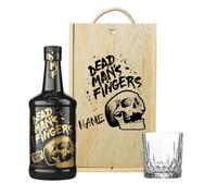 Personalised Dead Man's Fingers Spiced Rum Gift Set with Glass - 70cl - Rum Gifts for Men, Alcohol Drinks for Her, Christmas, Birthday's, Father's Day, Mother's Day