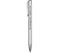 Personalised Deep Engraved Custom Hand Crafted Aluminium Limited Edition Pen | Design A Truly Unique Present | Laser Engraved (Grey)
