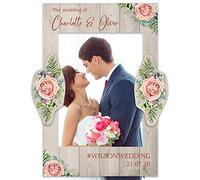 Personalised Deluxe Wedding Selfie Frame Photobooth Prop Decoration for Creating Fabulous Memories of Your Special Day - Rustic