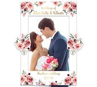 Personalised Deluxe Wedding Selfie Frame Photobooth Prop Decoration for Creating Fabulous Memories of Your Special Day - Roses