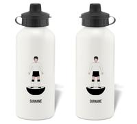 Personalised Derby County Player Figure Aluminium Sports Water Bottle - White Bottle