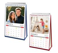 Personalised Desk Calendar 2026,Custom Calendar With 12Pc Photo Funny Desk Calendar For The Office, Home,Gifts For Couples Friends (Red)