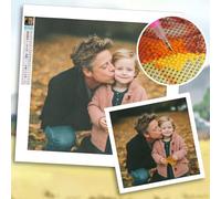 Personalised Diamond Art, Diamond Painting Kits Adults, Custom Full Drill Crystal Art Crafts Painting, Large DIY Cross Stitch Canvas Kits, Create Unique Room Decor with Kids Loved Ones 30x40cm b-59
