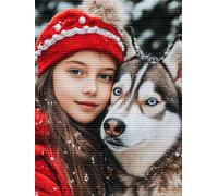 Personalised Diamond Art Kits Adults, 5D Custom Diamond Painting Crystal Art, Create Your Own Dimond Paintings, DIY Personalized Photo Custom Your Own Private Picture for Home Decor 12x16inch Z1-28