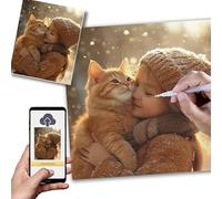 Personalised Diamond Art kits Adults,5D Diamond Painting 70x90cm,Create Your Own Diamonds Painting,DIY Canvas Personalised Photo,Create Unique Room decor with Kids,Loved Ones or Pet Portrait,0l-249