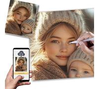 Personalised Diamond Art kits Adults,5D Diamond Painting 80x100cm,Create Your Own Diamonds Painting,DIY Canvas Personalised Photo,Create Unique Room decor with Kids,Loved Ones or Pet Portrait,0l-84