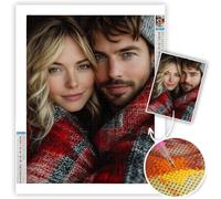 Personalised Diamond Art Kits Adults,Diamond Painting Kit 40x50cm 5D Full Drill Mosaic Sequin Arts,Personalised Canvas Photos,Create Unique Hoom Decor Gifts with Kids Loved Ones or Pet Portrait m-10