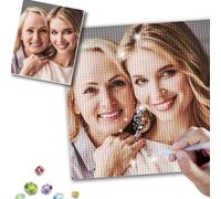 Personalised Diamond Painting Custom 5D DIY Diamond Painting Kits Art for Adults - Create Your Own Diamond Painting from Photo, 40x40cm