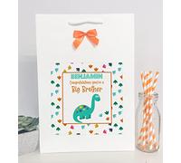 Personalised Dinosaur Big Brother Gift Bag