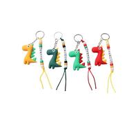 Personalised Dinosaur Keyring - Bright Beaded Bag Accessory with Name Girls or Boys| Backpack Charm | Party Favour | Stocking Filler