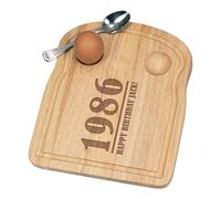 Personalised Dippy Egg Cup Board Date Upwards Happy Birthday Message Any Name Breakfast Wooden Custom Easter
