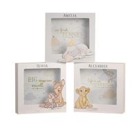 Personalised Disney Baby Bank Money Box Saving Box Engraved Lion King Gift Baby Girl Boy Frame Wooden Bank Fund Tin Present Bambi Present