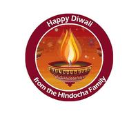 Personalised Diwali/Divali/Sal Mubarak Celebration Paisley x 24 Gift Present Stickers Labels Tags - D2 - Red