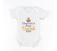 Personalised Diwali Vest | My 1st Diwali | Names First Diwali | Diwali Bodysuit | Diwali Outfit | First Diwali | Baby Gift | Newborn Babygrow | Festival of Light (18-24 Months)