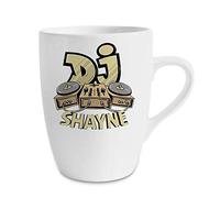 Personalised DJ Music Enthusiasts Any Name Birthday Party Lover Composer 11oz / 15oz Ceramic Mug. (Marrow Mug)