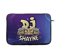 Personalised DJ music enthusiasts ANY NAME birthday party lover composer gift idea W / 13” / 14” / 15” Laptop Sleeve. (15")